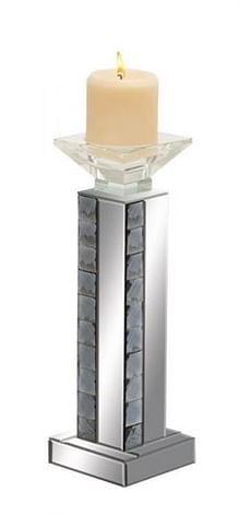 Large Grey Gem Candle Holder