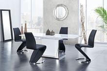 Amani 5pc Dining Set (with black chairs)