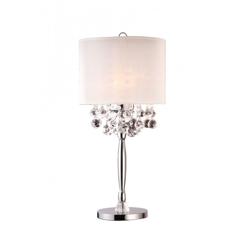 Crystal Silver Table Lamp