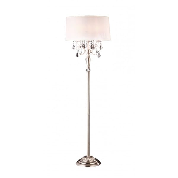 Crystal Silver Floor Lamp