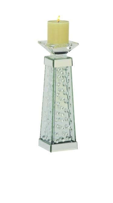 Small Angled Glass Candle Holder