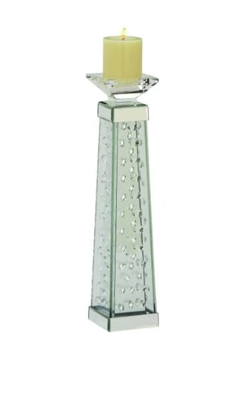 Angled Glass Candle Holder