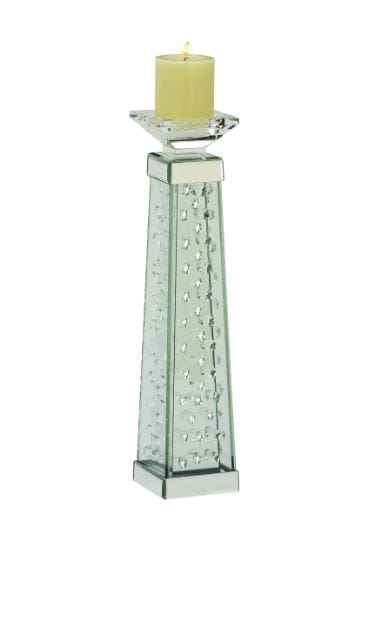 Angled Glass Candle Holder