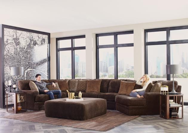 Mammoth Brown Piano Wedge Sectional