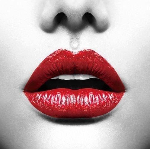 Art on Acrylic Glossy Red Lips