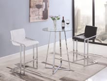 Glass Chrome Bar Table