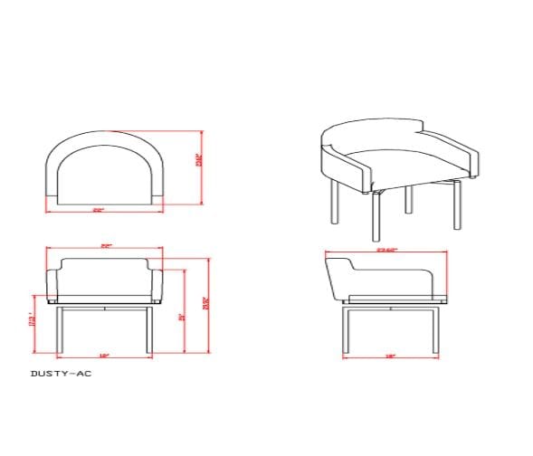 Dusty 5pc Dining Set