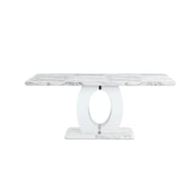 Mary White Marble Look Dining Table