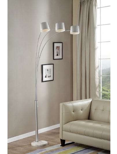 Nova Arch Silver Floor Lamp