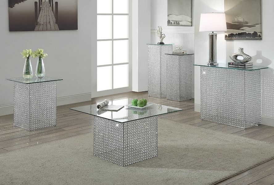Crystal LED End Table Square