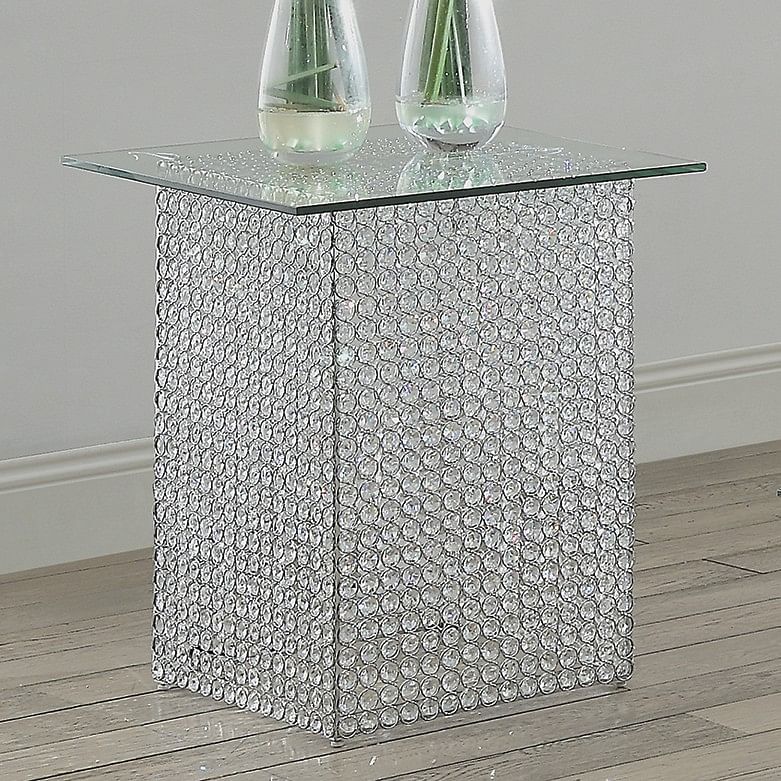 Crystal LED End Table Square