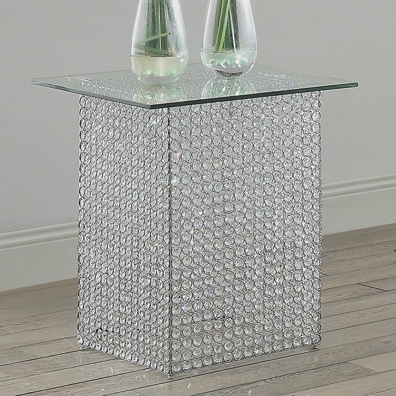 Crystal LED End Table Square