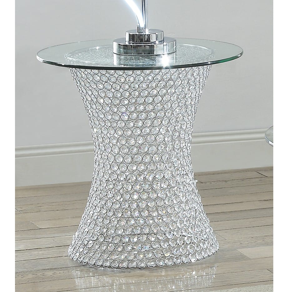 Crystal LED End Table Round