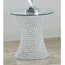 Crystal LED End Table Round