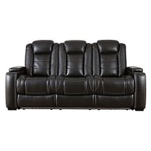 Midnight Power Reclining Sofa in Black