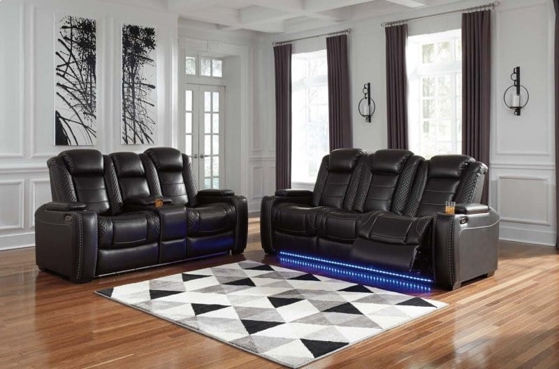 Midnight Power Reclining Sofa in Black - LAST ONE