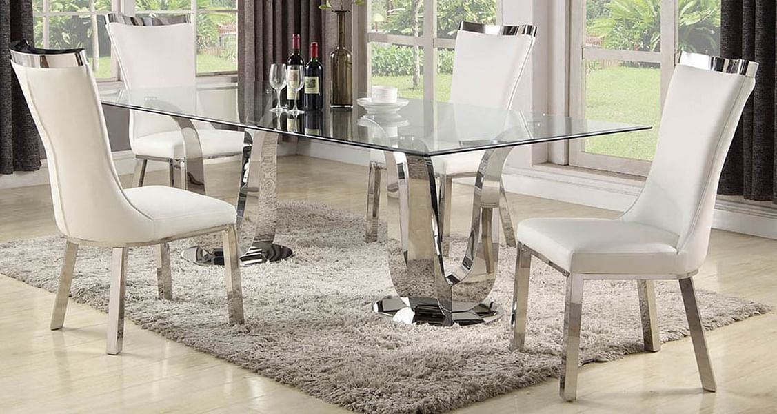 Madeline Glass Top Dining Table