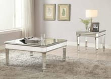 Mirrored End Table