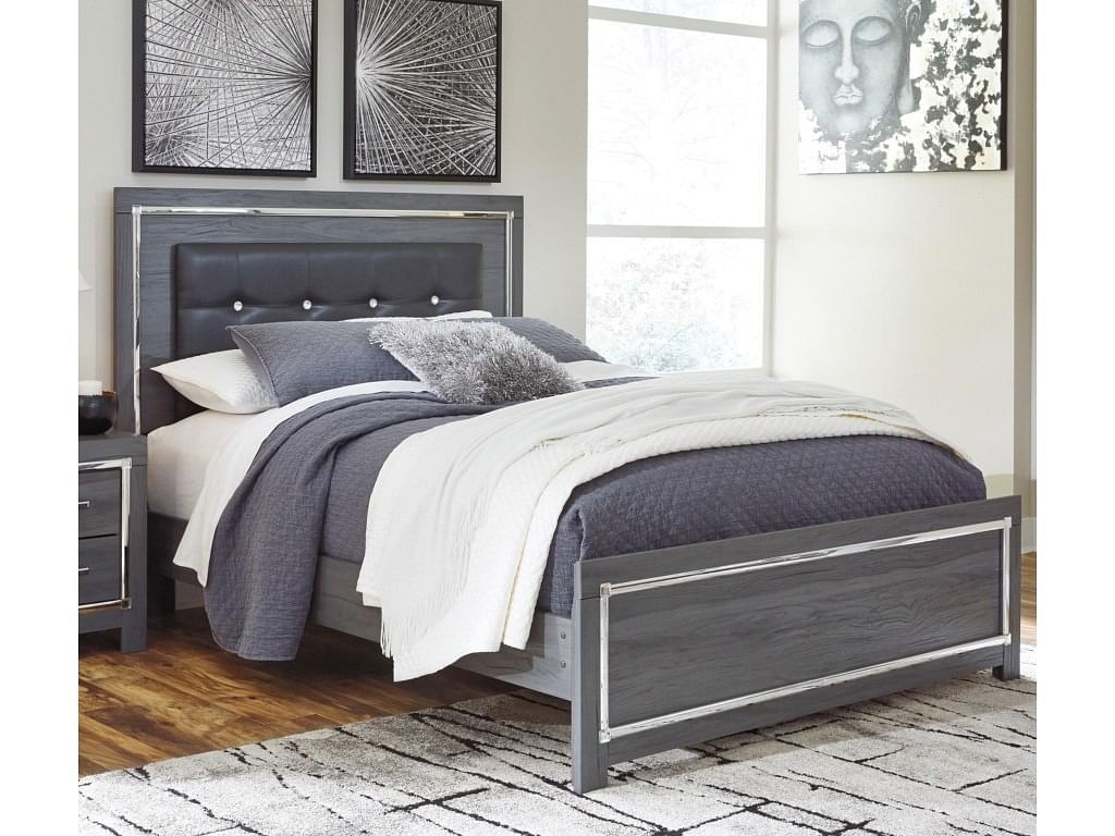 Metal bed frame queen store ashley furniture