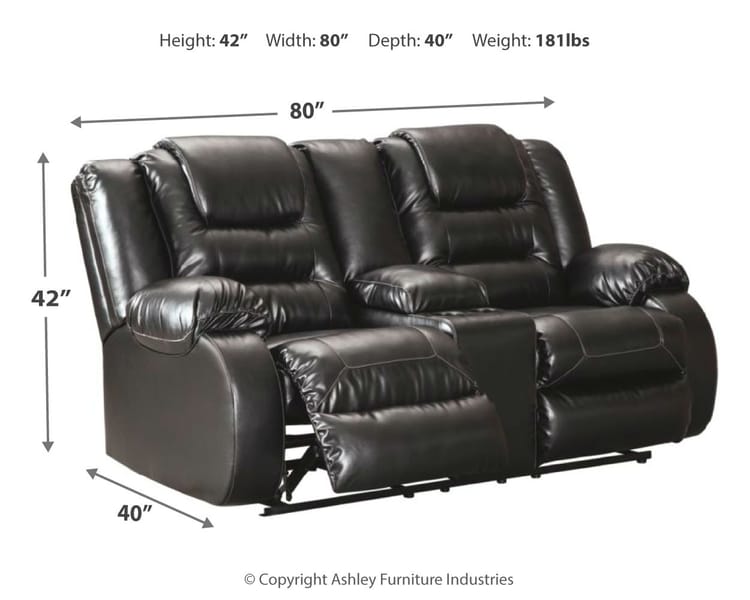 Ashley Furniture - Vacherie Reclining Loveseat
