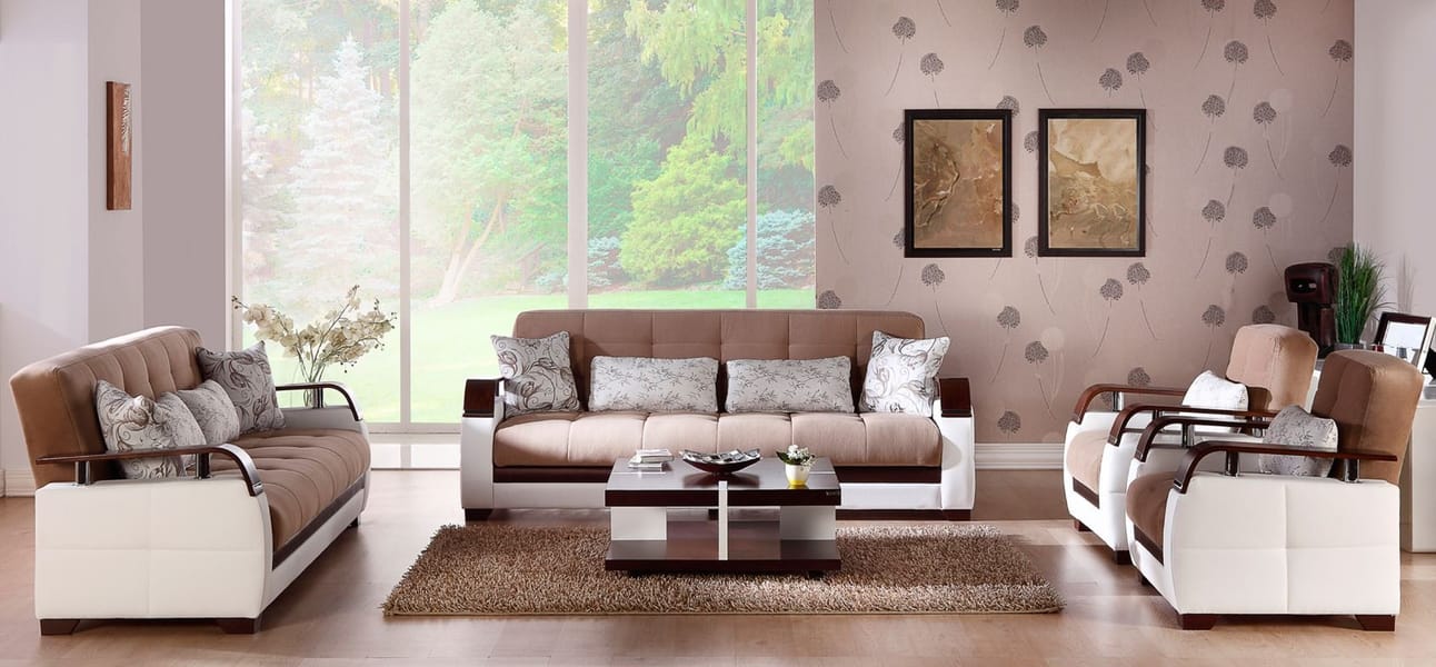 Natural Naomai Light Brown Sofa Bed
