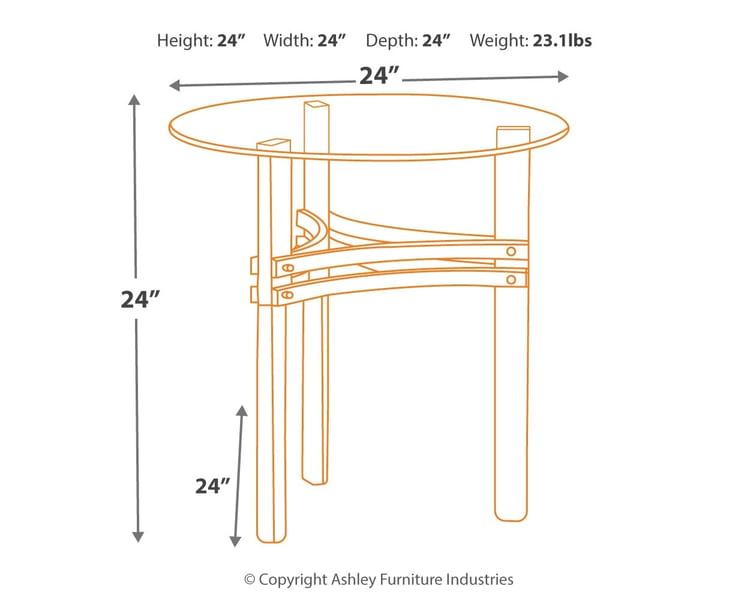 Ashley Furniture - Braddoni End Table