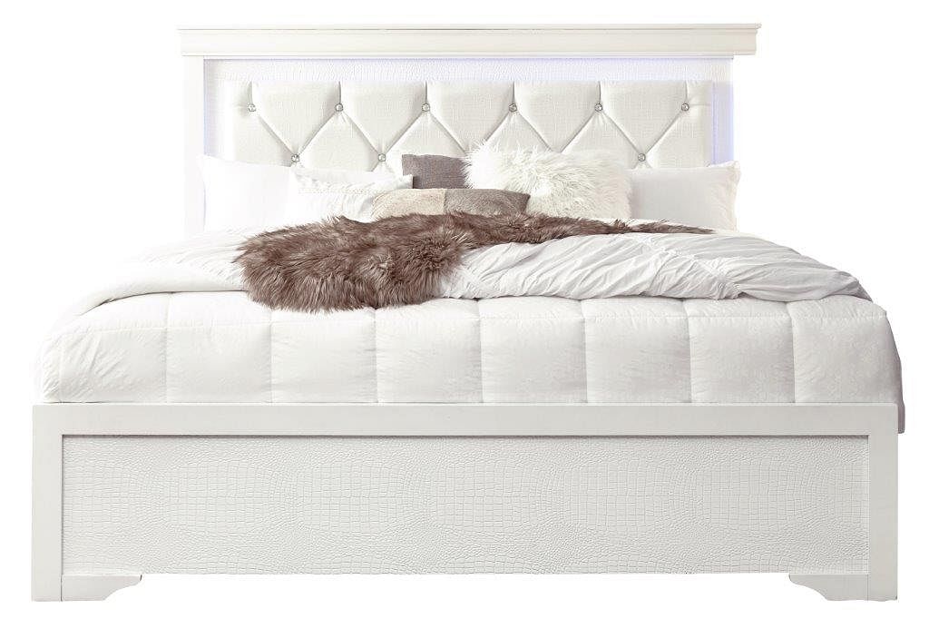 Pompei White Bed in Full Size