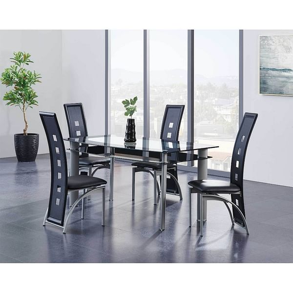 Blocked Glass Dining Table