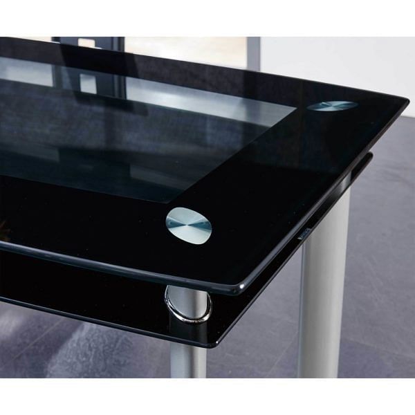 Blocked Glass Dining Table