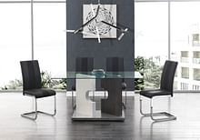 Park 5pc Dining Set with Spring Grey Dining Chair