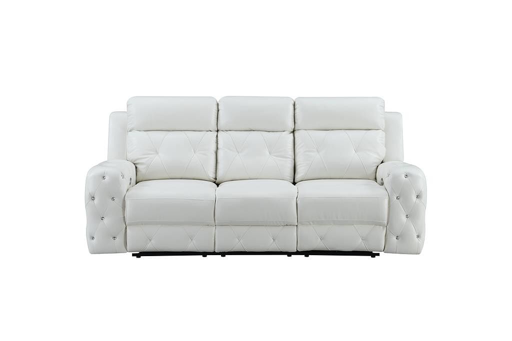 Lindy White Power Reclining Sofa