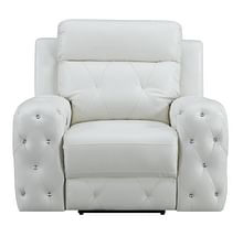Lindy White Power Reclining Chair