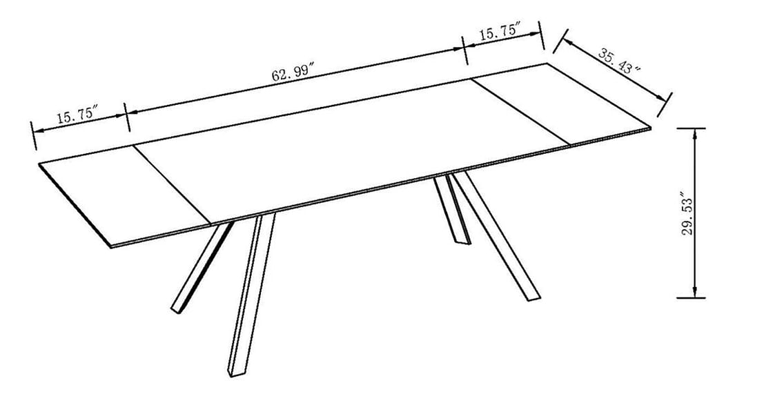 Ariel Glass Extendable Dining Table