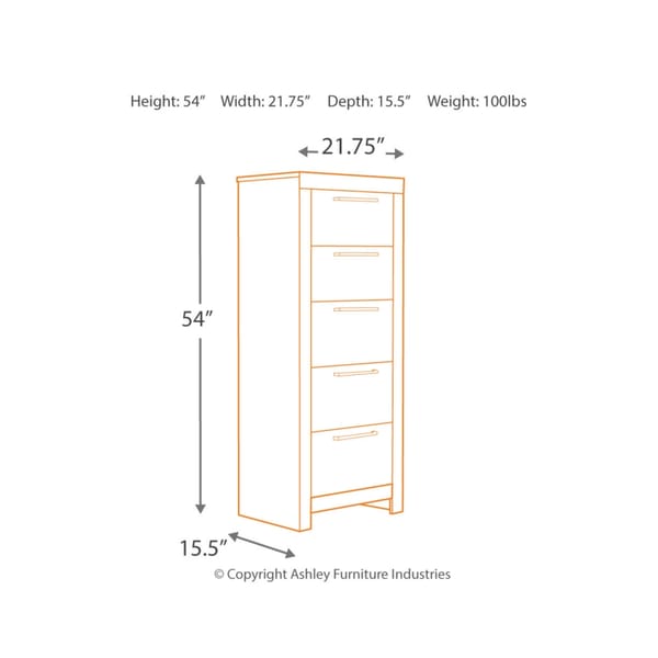 Bedroom Chests Ashley Furniture Derekson Narrow Chest at iStyle