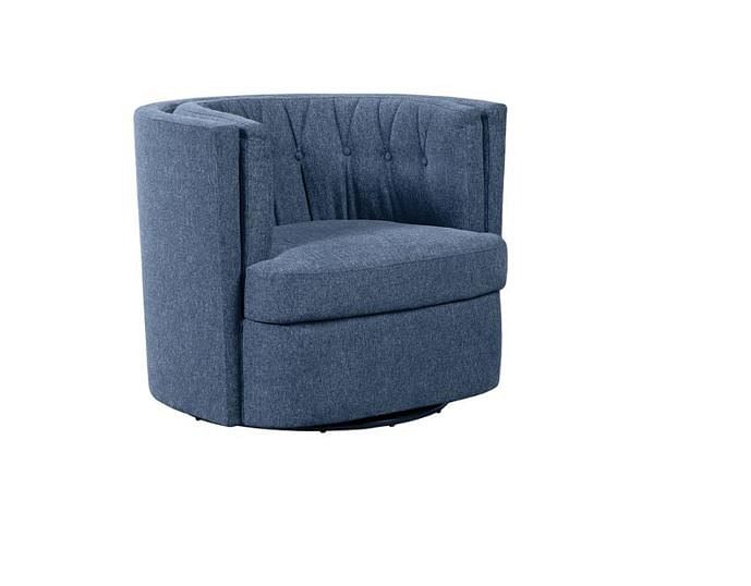 Blue Swivel Accent Chair