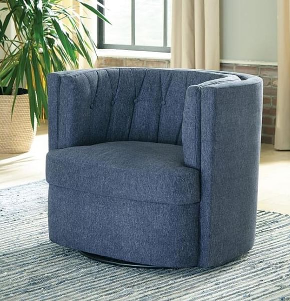 Blue Swivel Accent Chair