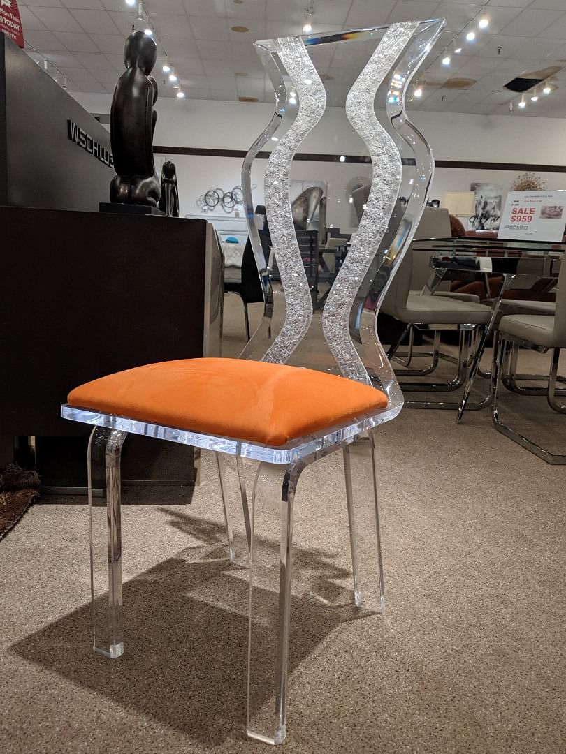 Perspex dining online chairs