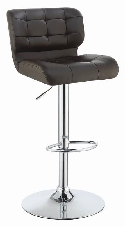 Berry Upholstered Adjustable Bar Stool Chrome and...