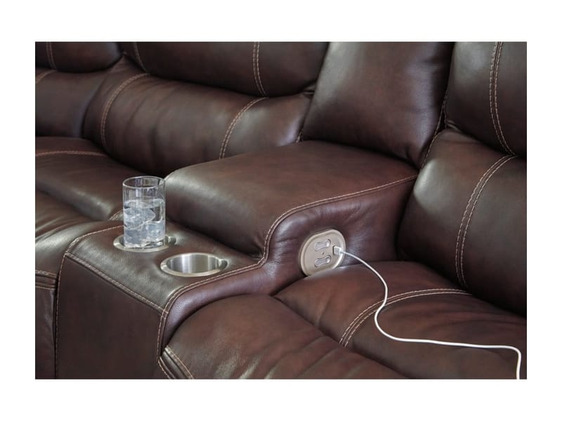 Muirfield Power Reclining Leather Sectional