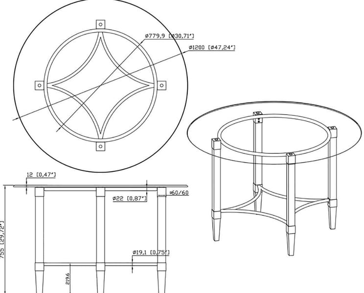 Danny 5pc Dining Set with Acrylic legs