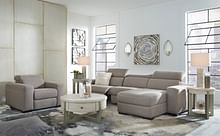 Ashley Furniture - Mabton 3pc Power fabric sectional Right Chaise