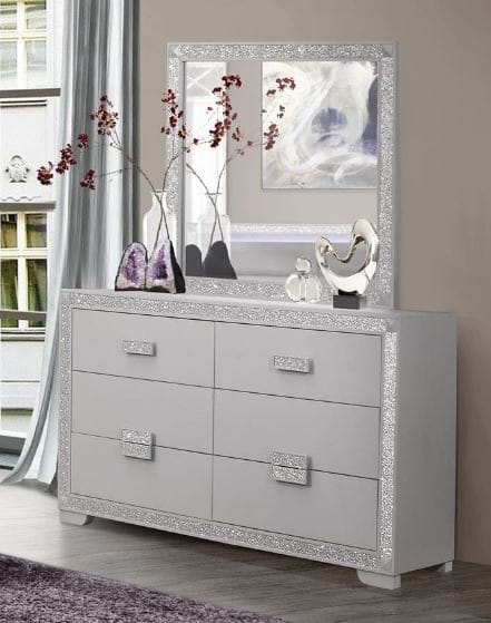 Shalice Bedroom Set - Queen Bed, Dresser, Mirror