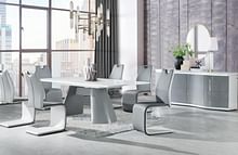 MEVERLY DINING COLLECTION TABLE AND 4 CHAIRS