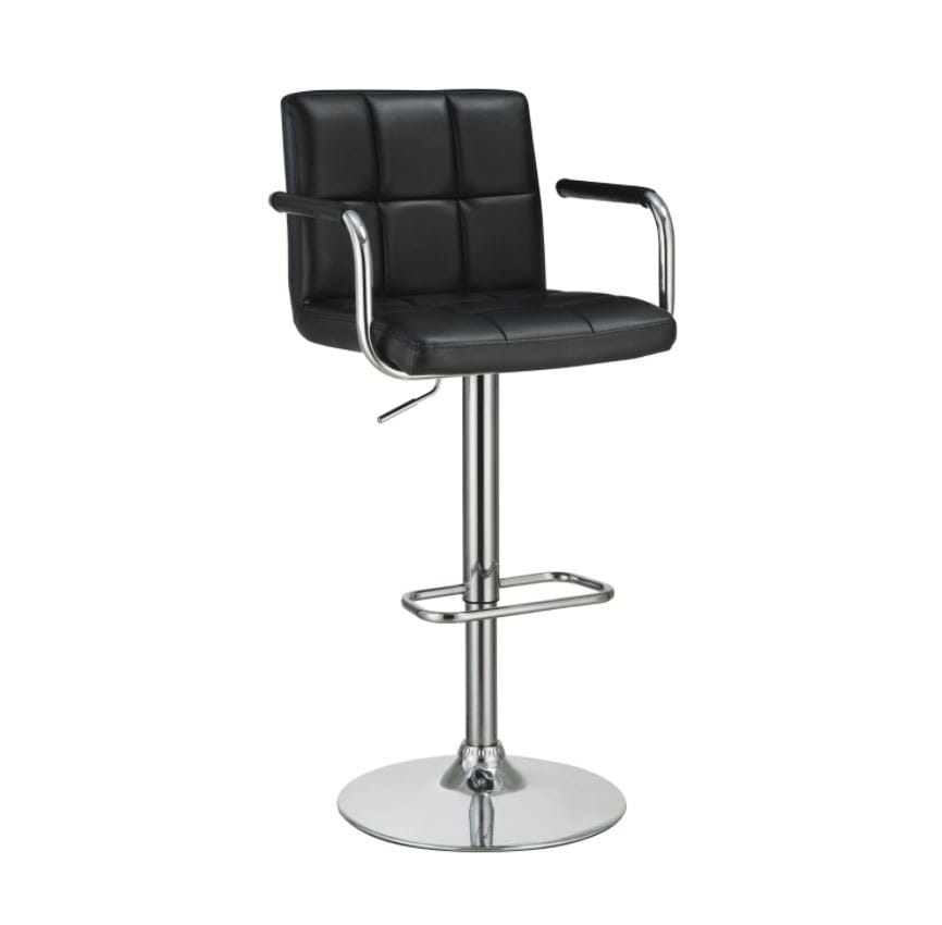 Barton  Adjustable Barstool  In Black Color