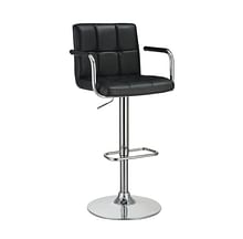 Barton  Adjustable Barstool  In Black Color