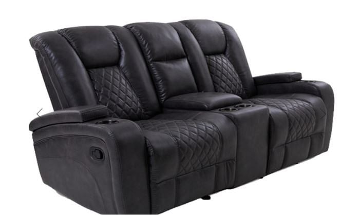 Vegas  2PC Gray Reclining Sofa and Loveseat Set