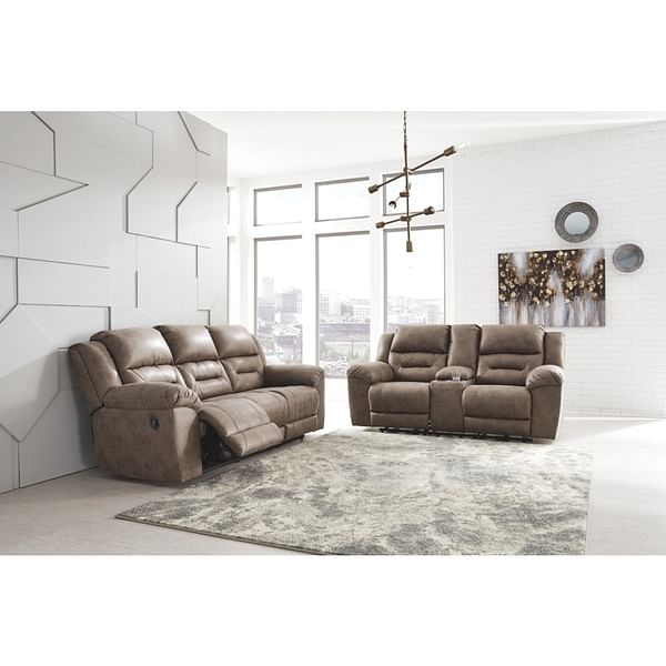 Ashley Furniture - Stoneland Reclining Sofa and Loveseat Set