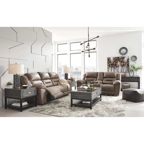 Ashley Furniture - Stoneland Reclining Sofa and Loveseat Set