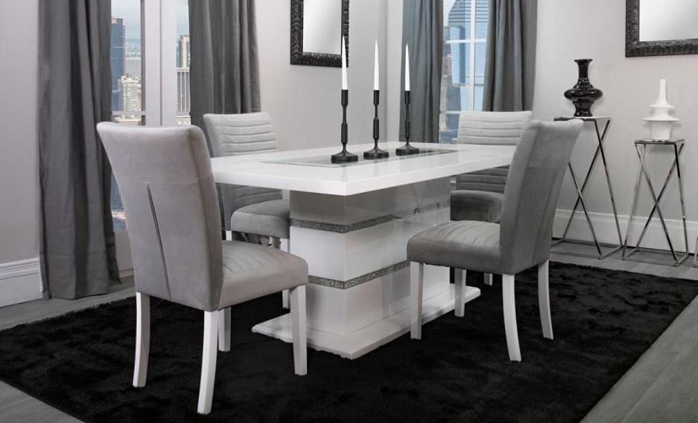 Dining Room Dining Sets Crystal 5pc Dining Room Set at iStyle Furniture