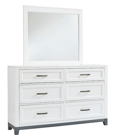 Milan King Bedroom Set - King Bed, Dresser, Mirror, 1 NS